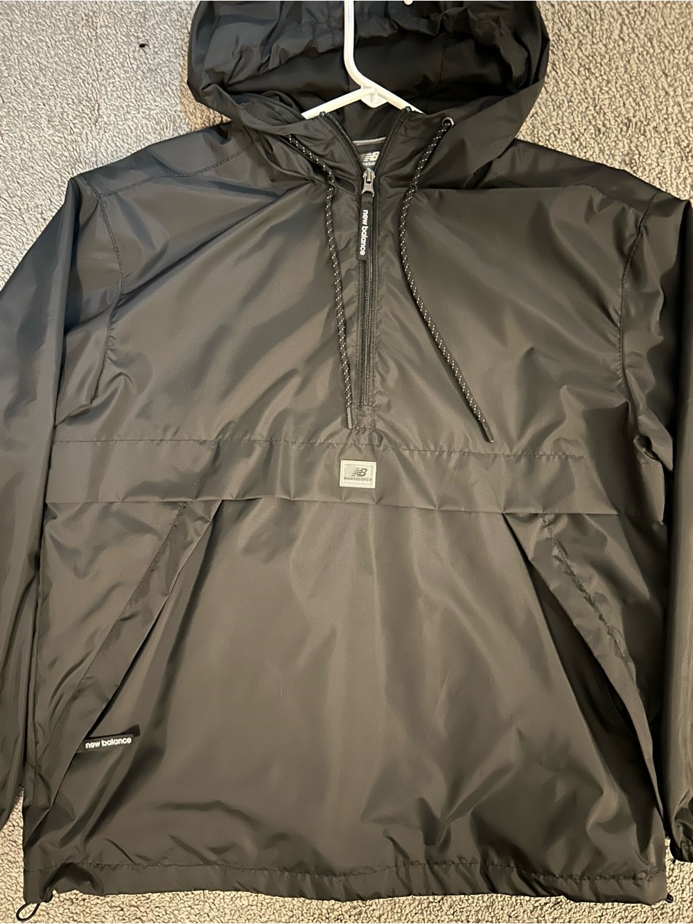 New Balance Men’s Black Pullover Windbreaker Jacket Small New!!